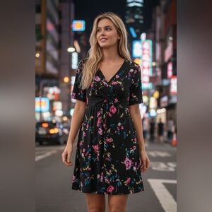 TORRID Floral Black Women's dress SIZE 1